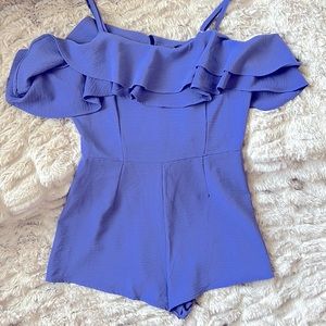Off the Shoulder Purple Romper - Size M